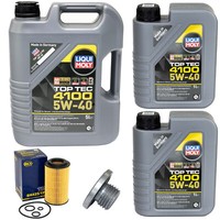 MotoröL Set 5W-40 Liqui Moly 7 Liter + ÖLfilter + Schraube FüR Opel Frontera
