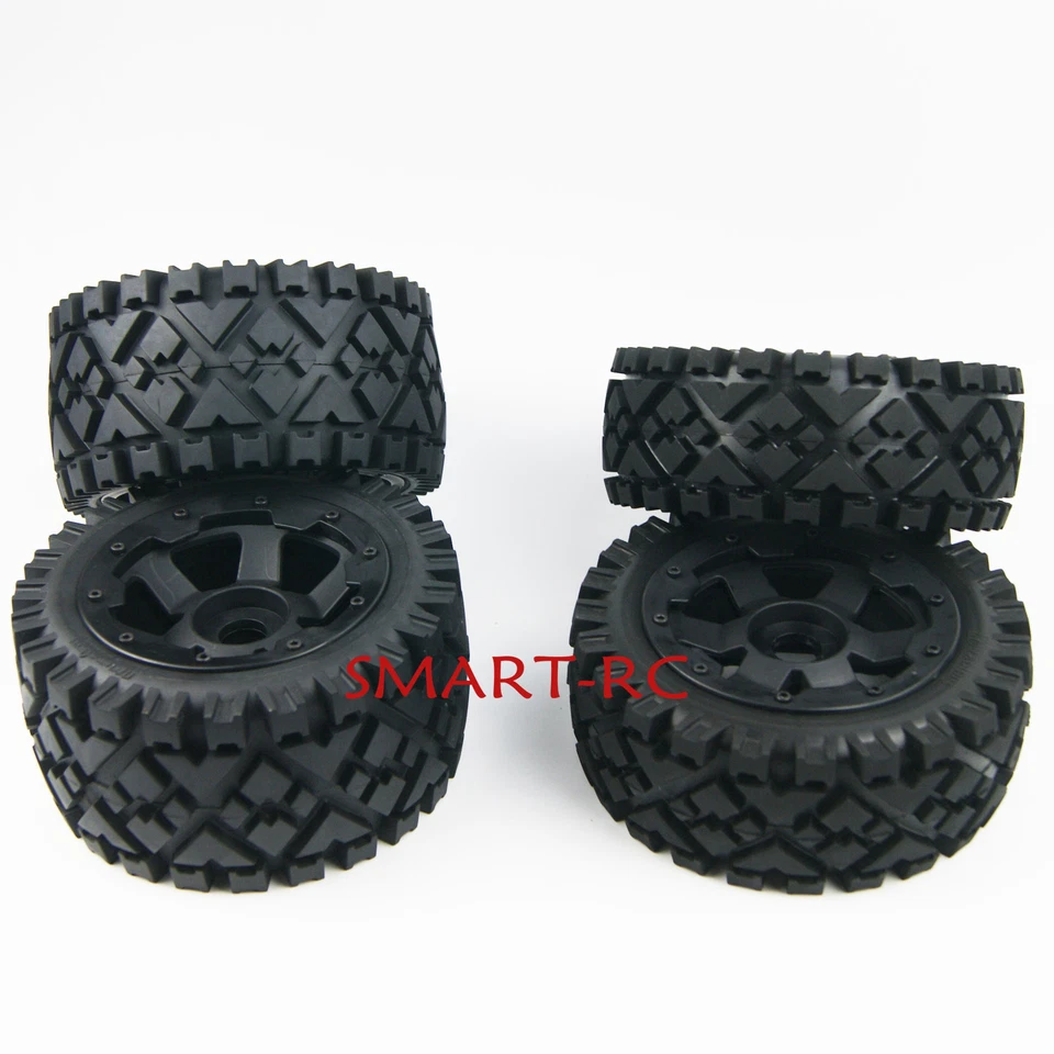 4pcs Front Rear All Terrain Tire Wheel for 1/5 HPI ROVAN KM BAJA 5B - Image 2 of 4