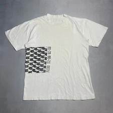 Vintage MC Escher Elephant Ivory Tusk Awareness Art Show Tee Shirt Single Stitch