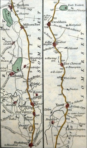 SOMERSET DEVON DORSET YEOVIL SHERBORNE BY PATERSON c1785 GENUINE ANTIQUE MAP - Picture 3 of 4