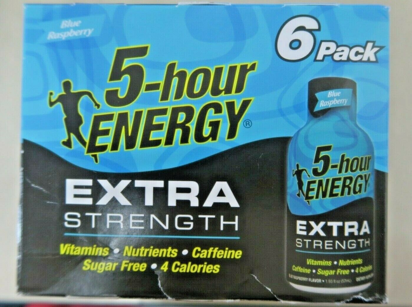 5 Hour Energy Extra Strength Blue Raspberry - Pack of 6 Exp 09/2022^ New