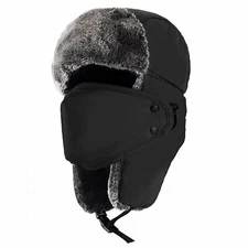 Unisex Winter Trooper Trapper Hat Russian Hat Ear Flap With Windproof Mask