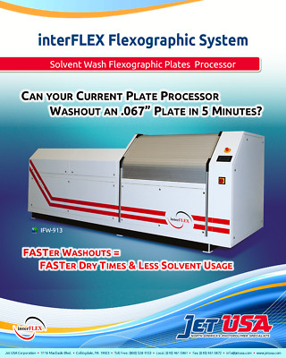 Interflex 913 Flexographic System - Solvent Wash Photopolymer - Showroom / Demo