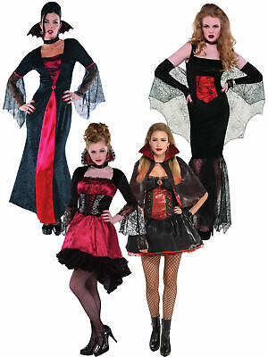 Tights Ladies Fancy Dress Deadly Halloween Vampiress Adults Costumes Vampire