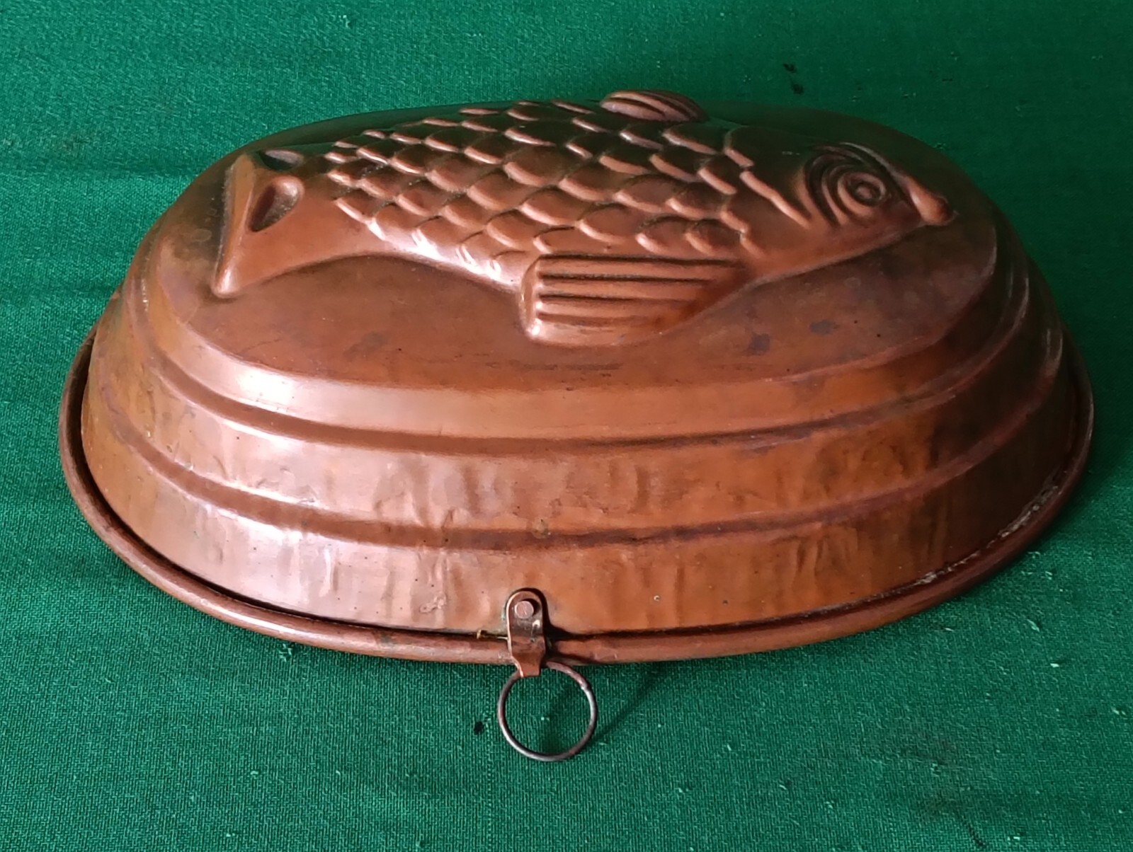 ANTIQUE OLD LARGE COPPER SHAPE PUDDING PUDDING BOWL CAKE MOLD. CM35