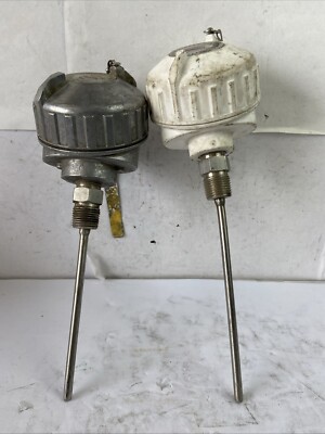 Pyromation Temperature Sensor With Connection Heads Lot Of 2