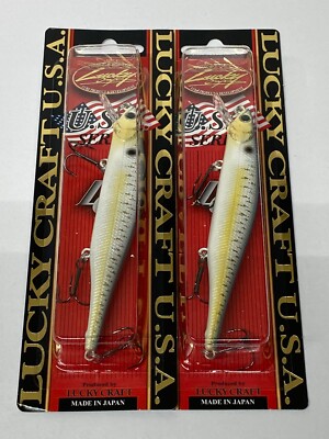 Jerkbaits by Lucky Craft, Lot of 2, Lightning Pointer 110SP, 1/2 oz., New