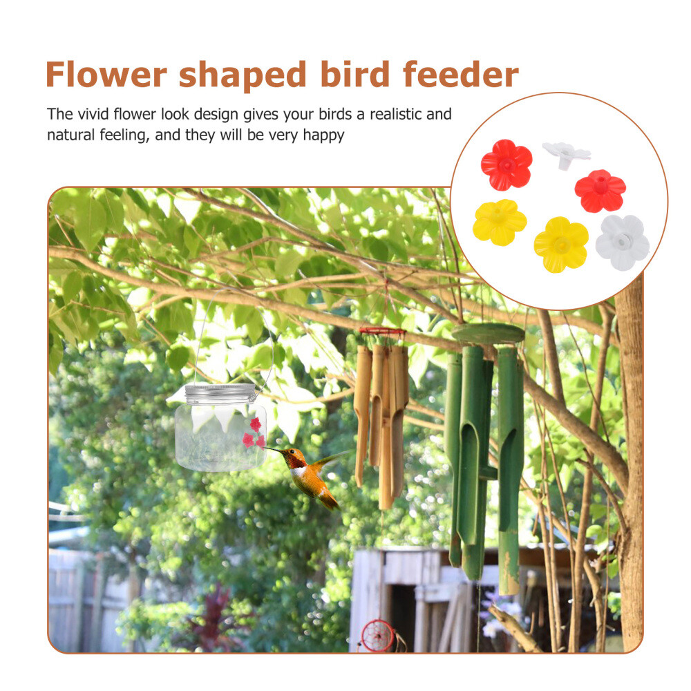 15 Pcs Hummingbird Flowers Feeders for Outdoors Battery Operated Heater