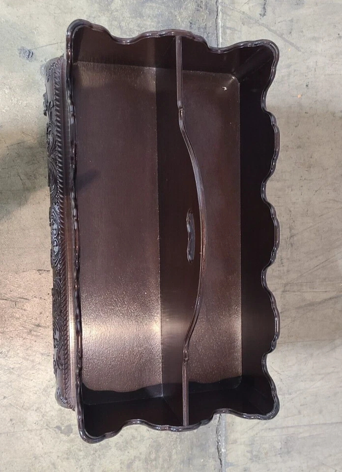 Soporte para libros revista Baker Stately Homes Chippendale Canterbury caoba 2 piezas Foto 2 de 4