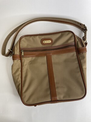 Vintage Samsonite Special Edition Carry On Messenger Shoulder Bag Tote Brown