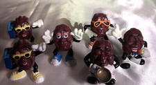 California Raisin Lot of 6 Musical Vintage Applause Calrab Figures 1987, 1988