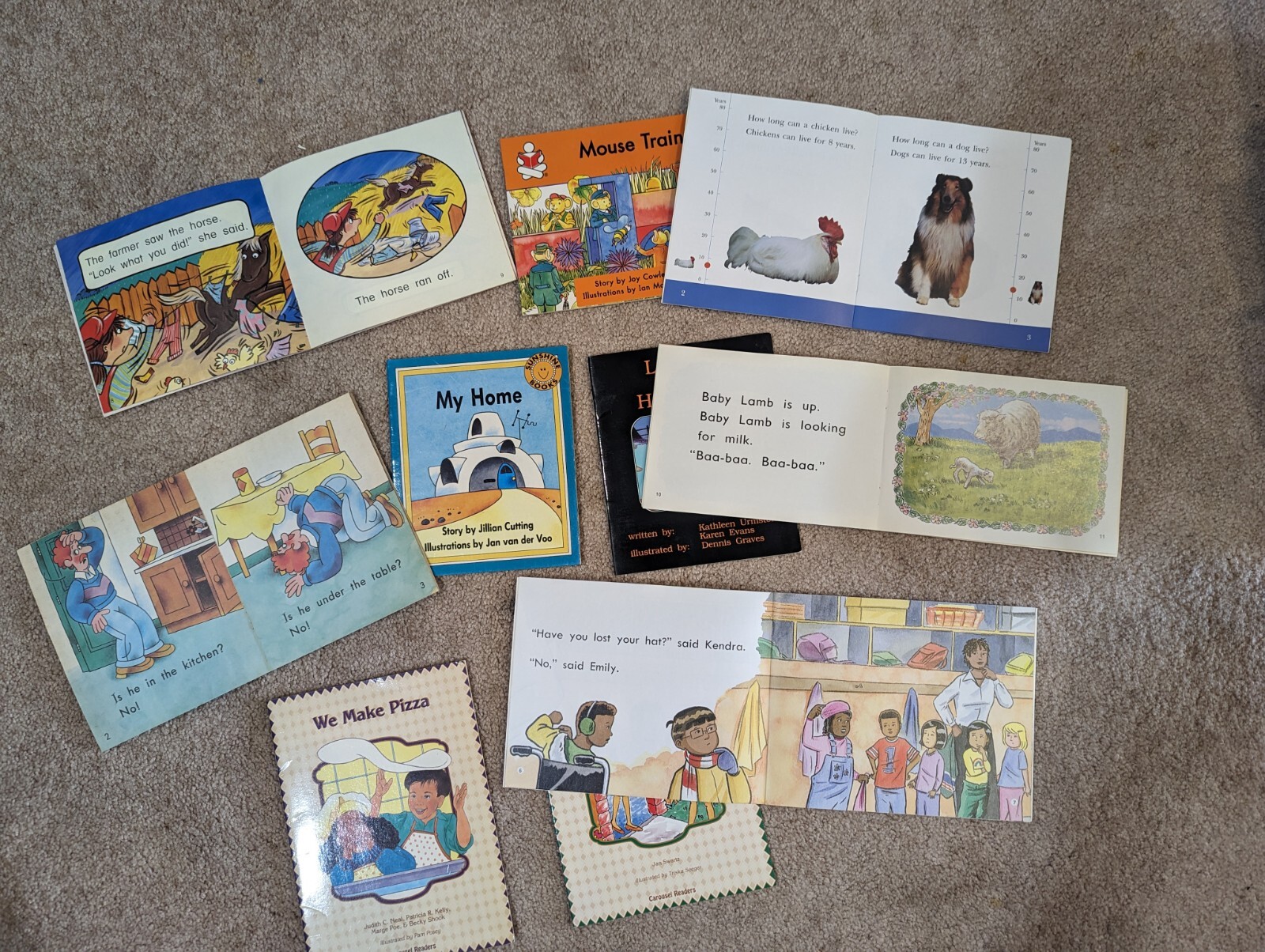 1st Rvg Beginning readers level C 3/4 kdg-early 1st grade. Set of 10 different ...