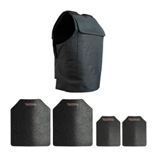 Complete Level III AR500 Steel Body Armor Dual Pocket Lightweight Vest Build-up