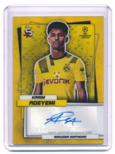 Topps 2022-23 UEFA Football Superstars Auto Karim Adeyemi Gold Parallel 9/50 BVB