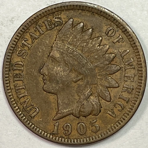 1905 Indian Head Cent Choice Extremely Fine XF+ Coin #17988