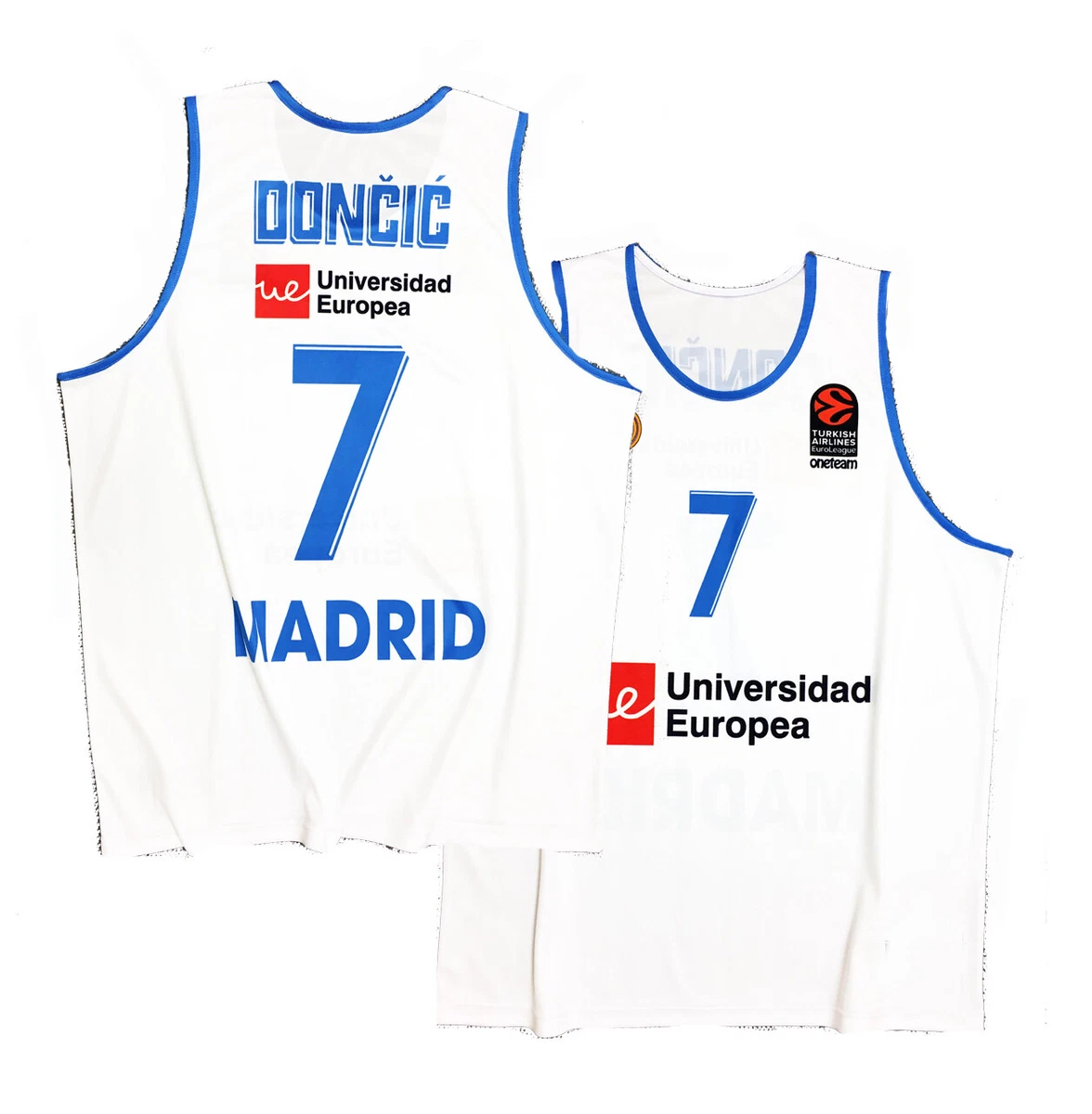 Luka Doncic Real Madrid Euro Basketball Jersey blue 