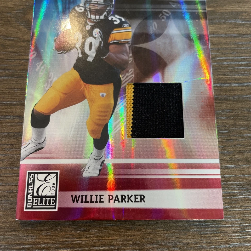 2006 Donruss Elite Willie Parker 2 Color Jersey Card /49 Pittsburgh NFL - Image 3 of 4