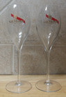 2 G. H. Mumm Stemmed Champagne Crystal Glass Tulip Flutes Lehmann 7.5 inches — photo 1