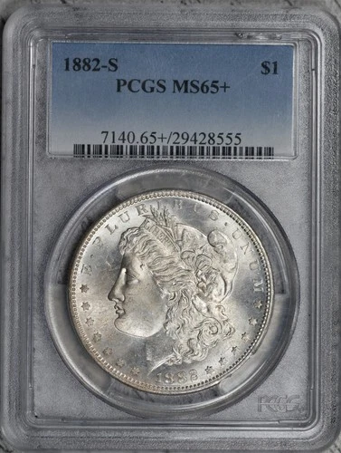 1882-S Morgan Dollar PCGS MS65+ Plus Graded Flashy Gem! #11FCV