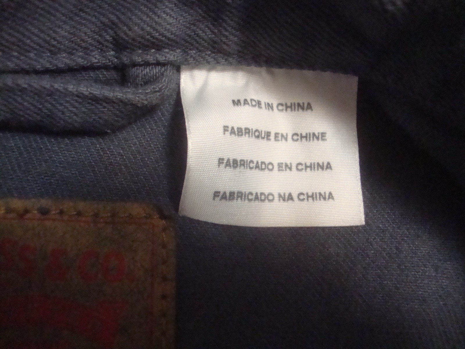 Men’s Levi Strauss red tab gray/blue heavy denim trucker jacket Size XL