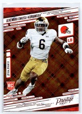 2021 Panini Prestige #249 Jeremiah Owusu-Koramoah Xtra Points Diamond