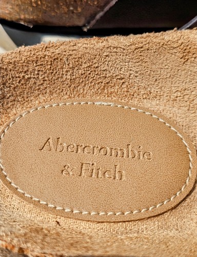 Abercrombie & Fitch men's Crossover Cork Slides faux leather flip flops US 11 - Picture 5 of 11