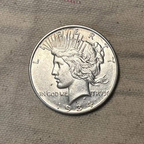 1934-D Peace Dollar AU PJ