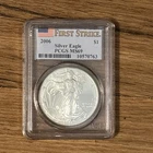 2006 $1 American Silver Eagle PCGS MS69 First Strike US Flag LABEL