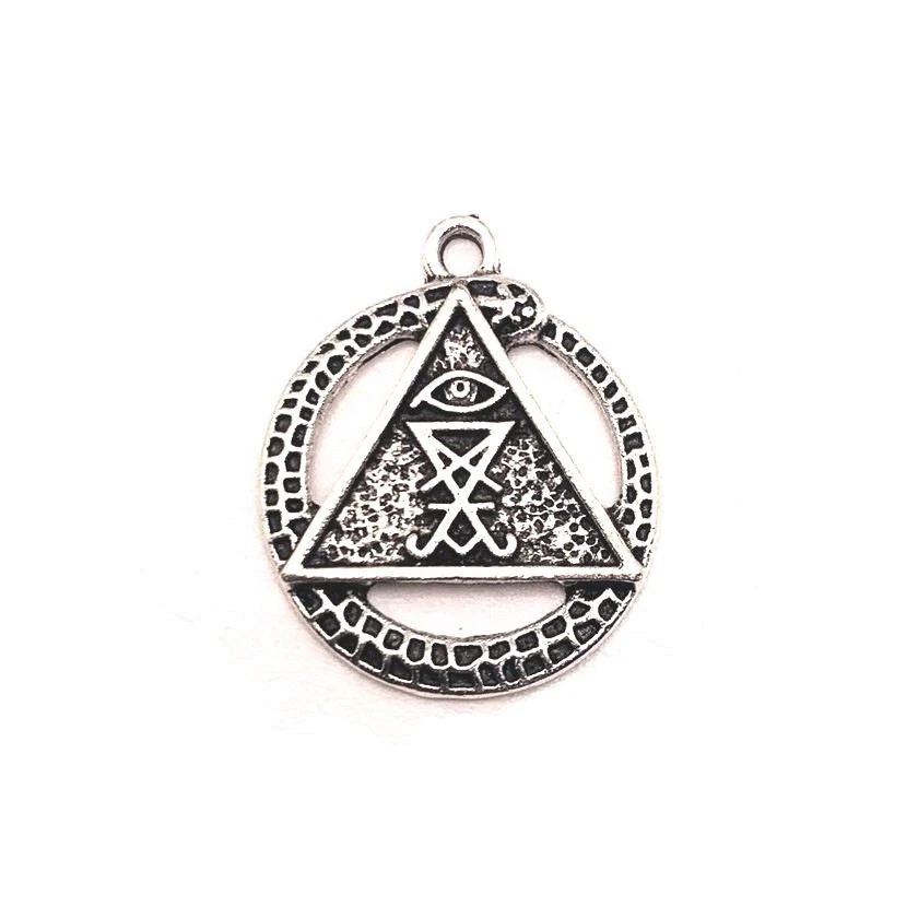 Sello demonio Lucifer con dije colgante Ouroboros, 19x23 mm - Vendedor de EE. UU. Foto 2 de 4