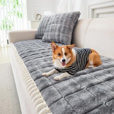 Couch Cover for Dogs Washable, Fuzzy Pet Couch Covers for 3 Cushion Sofa Pet ...