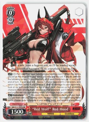 ''Red Wolf'' Red Hood NIK/S117-E058 RR GODDESS OF VICTORY: NIKKE Weiss Schwarz NM