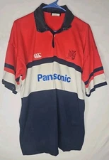 Vtg Canterbury Of New Zealand Rugby Shirt Men’s Sz XL Embroidered Red White Blue