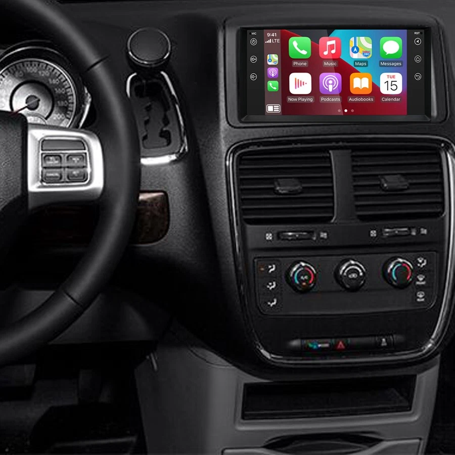 Radio estéreo para automóvil Android 13 Carplay GPS navegación BT para camioneta de carga Ram C/V 2012-2015 Foto 2 de 4