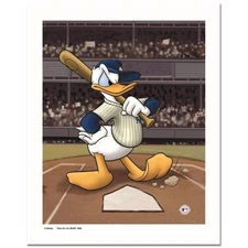 Donald at the Plate (Yankees) Numbered Limited Edition Giclee licensed by Disney