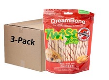 DreamBone Twist Sticks Chicken Chews Pack of 3 Rawhide Free Dog Treats 9.7 Oz