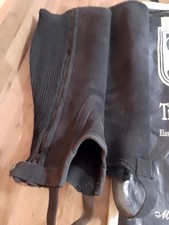 Tredstep Ireland Original Suede Half Chap Black Horse Riding Equestrian Unisex
