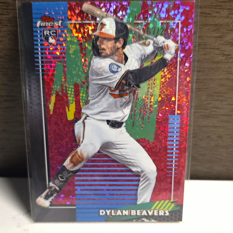 Topps 2026 Finest Dylan Beavers Orioles Pink Mini RC Serial #167/250