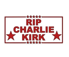 RIP Charlie Kirk Vinyl Decal Window Sticker Truck Support