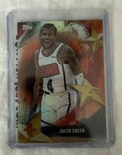 Jalen Green Stars Of The NBA Orange Refractor /25 2025 Topps Basketball Suns SP