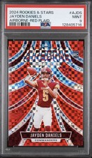 2024 Rookies & Stars Jayden Daniels Airborne Red Plaid PSA 9 MINT POP 82