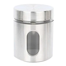 Stainless Steel Container Food Storage Jar Sealed Coffee Can Kitchen Canister 