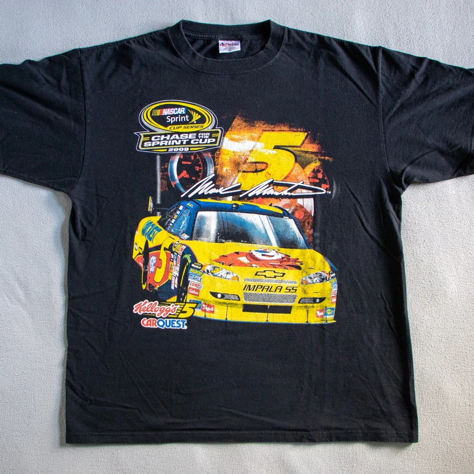 Black Nascar Racing Mark Martin 2009 Sprint Cup T-Shirt Size XL - Image 4 of 4