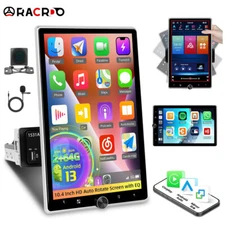 Android 13 10.4'' 1 Din Carplay Car Radio GPS WIFI BT Touch Screen Stereo Camera