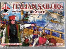 Red Box 16 and 17th Cent. Italian Sailors in Battle Set 3 Figures in 1/72 107 ST