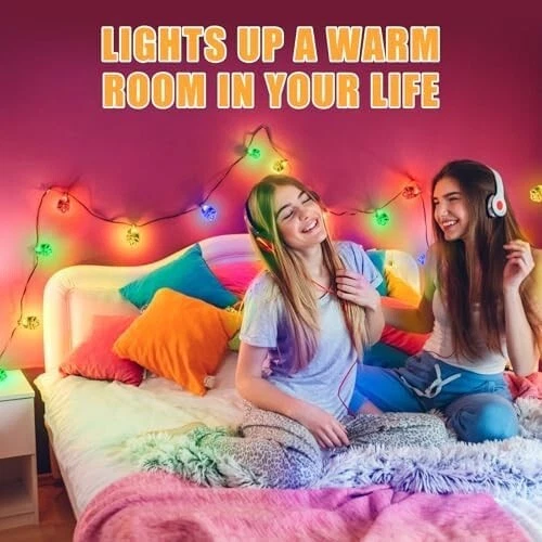 Cadena de luces Rose Bud, 8 modos regulables con control remoto, 33 pies 80 luces LED Foto 3 de 4