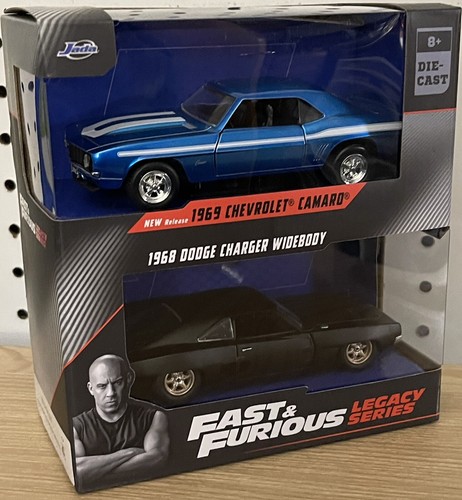 1:32 FAST & FURIOUS JADA TWIN PACK LEGACY SERIES 1969 CHEVY CAMARO/1968 CHARGER - Picture 2 of 4