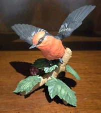 1993 LENOX VERMILLION FLYCATCHER PORCELAIN BIRD FIGURINE GARDEN BIRDS COLLECTION