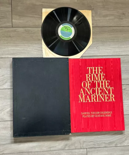 THE RIME OF THE ANCIENT MARINER BY COLERIDGE 1966 FOLIO SLIPCASE W/LP RECORD