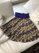 Alice + Olivia Floral Strapless Silk Dress M