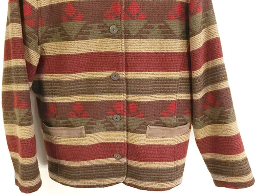 Chaqueta Manta Woolrich Para Mujer XL Multicolor Mezcla Lana Diseño Suroeste - Imagen 3 de 14